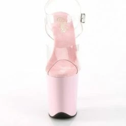 Pleaser USA Flamingo-808 8inch Pleasers - Baby Pink New In