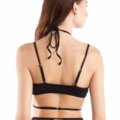 Hamade Activewear Strappy Halter Neck Top - Black