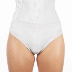 Dragonfly Betty High-Waisted Shorts - Velvet Silver