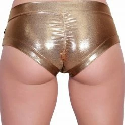 Cleo The Hurricane Hot Pants - Metallic Rose Gold All Pole Wear