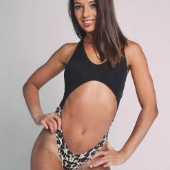 Shark Polewear Vashkelita Bodysuit - Black/Leopard Bodysuits