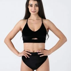 REV ACTIV High Waist Shorts - Black Velvet