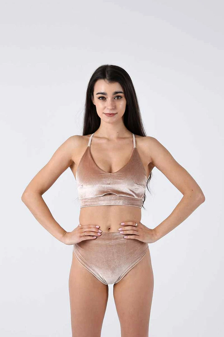 REV ACTIV Gap Top - Blush Velvet All Pole Wear