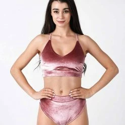 REV ACTIV High Waist Shorts - Pink Velvet All Pole Wear