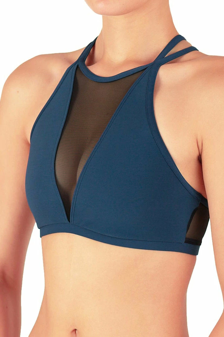 Dragonfly Victoria Sports Bra - Petrol Mesh All Pole Wear