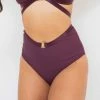 Lunalae Jemma High Waist Bottoms - Recycled Mulberry