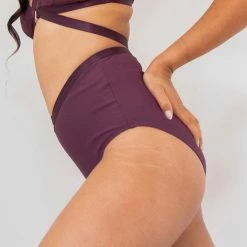 Lunalae Jemma High Waist Bottoms - Recycled Mulberry