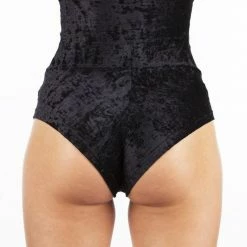 Dragonfly Betty High-Waisted Shorts - Velvet Black