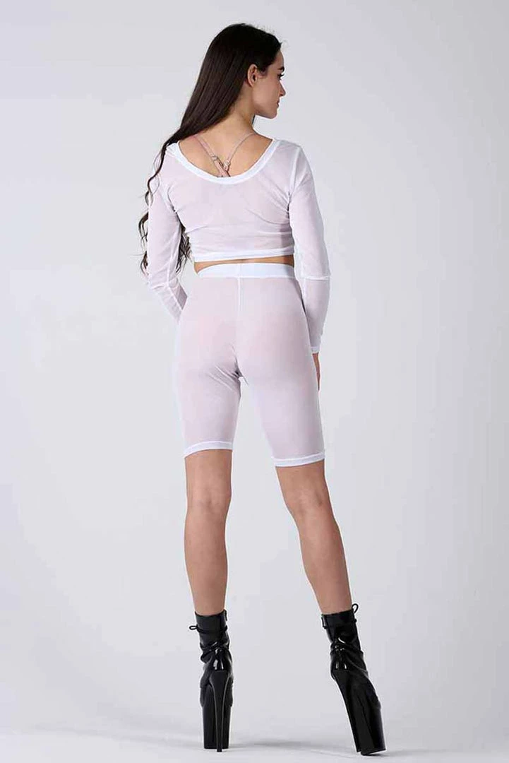 REV ACTIV Mesh Cycling Shorts - White