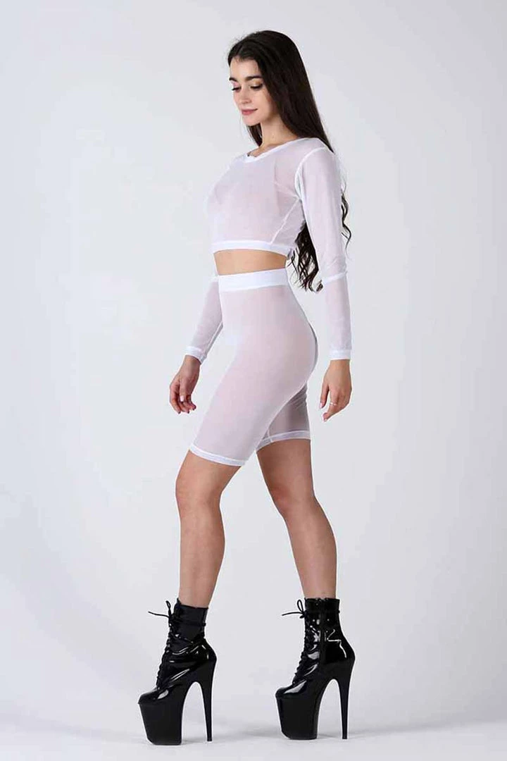 REV ACTIV Mesh Cycling Shorts - White