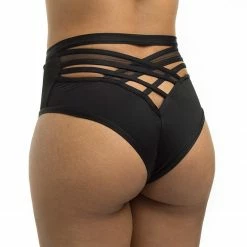 Poledancerka X High Leg Shorts - Black