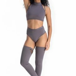 All Pole Wear Poledancerka X High Leg Shorts - Grey