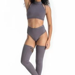 Poledancerka Thigh High Leg Warmers - Grey Accessories