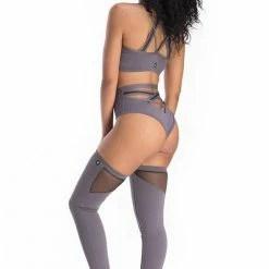 All Pole Wear Poledancerka X High Leg Shorts - Grey