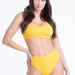 All Pole Wear Bandurska You're The Zest Top - Ribbed Sunny Yellow