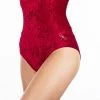 Dragonfly Betty High-Waisted Shorts - Velvet Red All Pole Wear